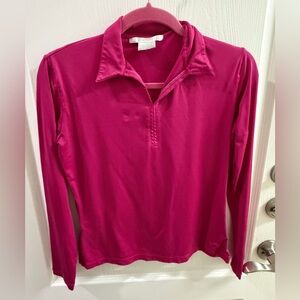 Nike Golf Dri Fit Long Sleeve Polo Top Sz S (4-6)